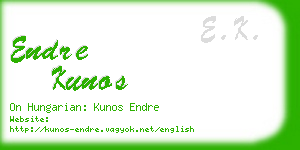 endre kunos business card